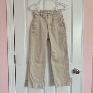 Everlane Straight Leg Crop Pants in Sandstone